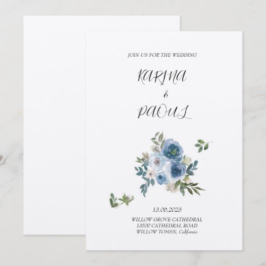 招待状 (正面/裏面)