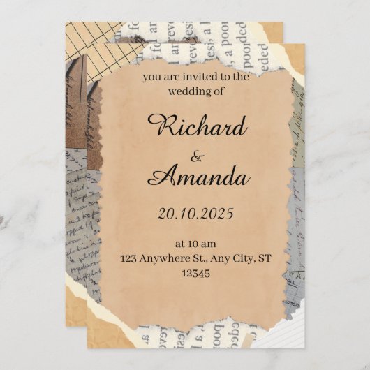 招待状 (正面/裏面)