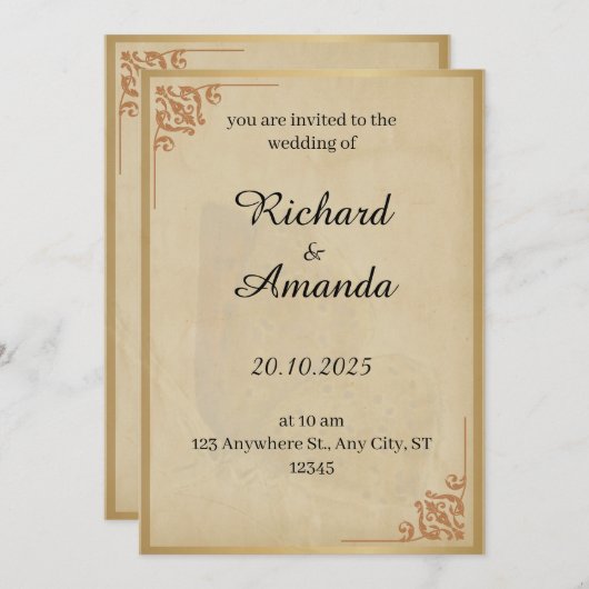 招待状 (正面/裏面)