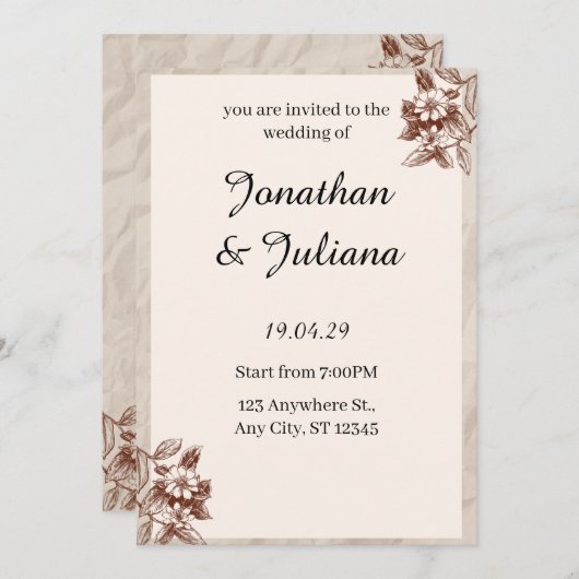 招待状 (正面/裏面)