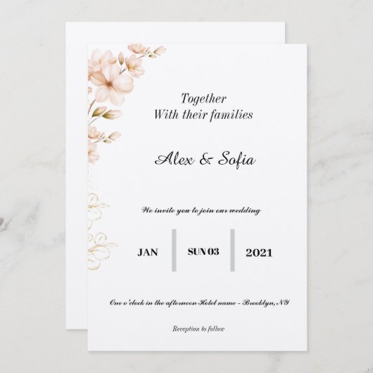 招待状 (正面/裏面)