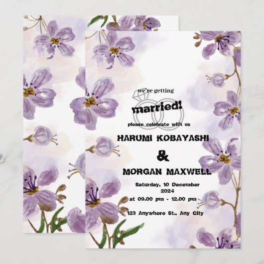 招待状 (正面/裏面)