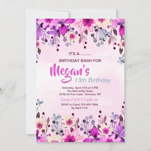 " 招待状 (正面)