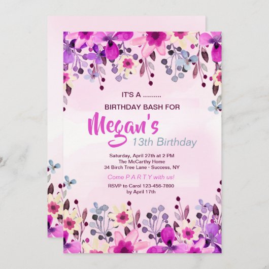 " 招待状 (正面/裏面)