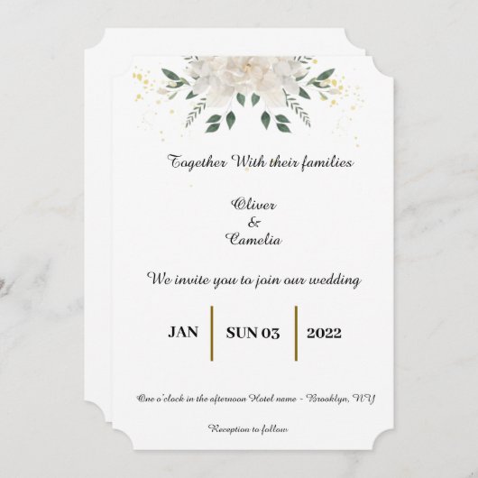 招待状 (正面/裏面)