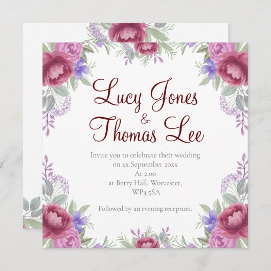 招待状 (正面/裏面)