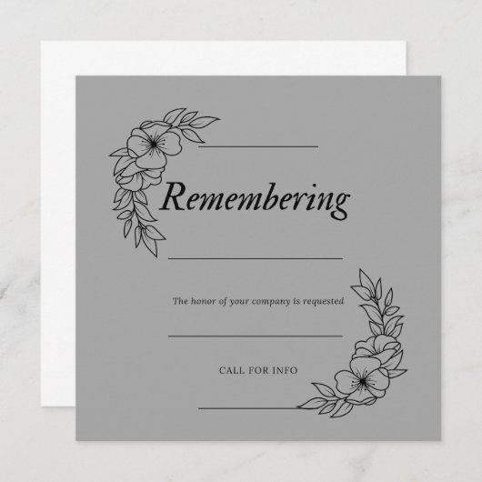 招待状 (正面/裏面)