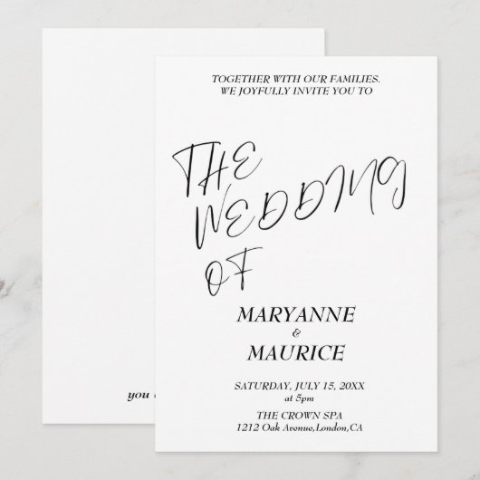 招待状 (正面/裏面)