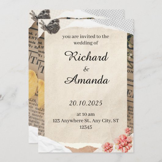 招待状 (正面/裏面)