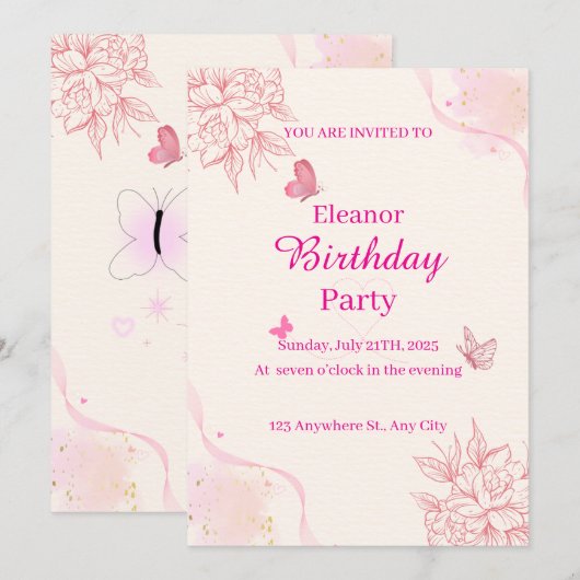 招待状 (正面/裏面)