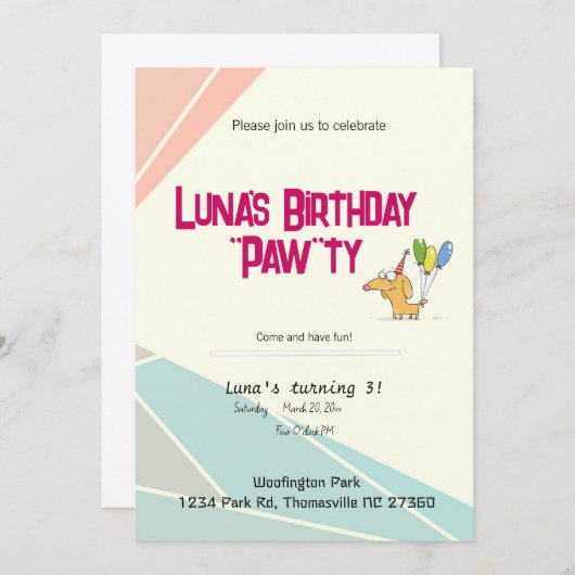 招待状 (正面/裏面)