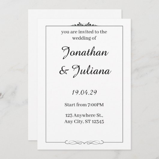 招待状 (正面/裏面)