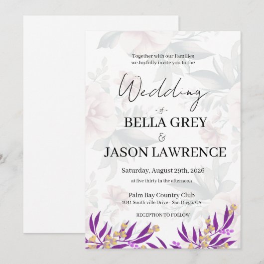 招待状 (正面/裏面)