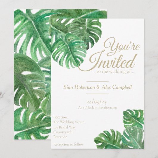 招待状 (正面/裏面)