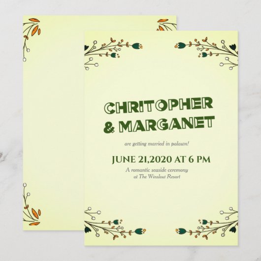 招待状 (正面/裏面)