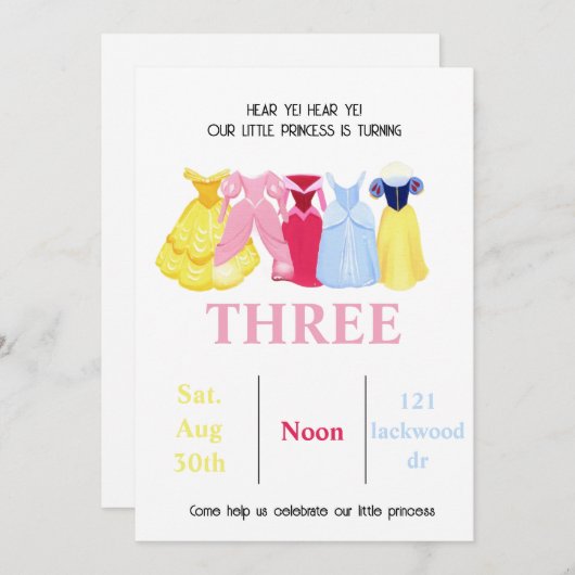 招待状 (正面/裏面)