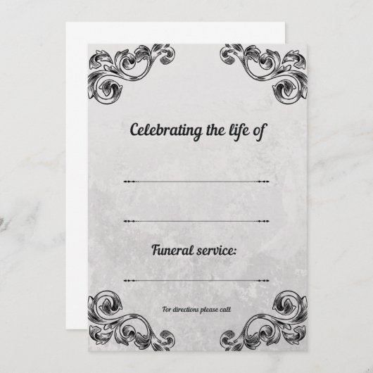 招待状 (正面/裏面)