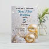 招待状1歳の誕生日 招待状 (スタンド正面)