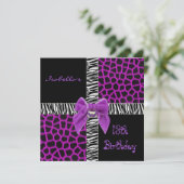 招待状1310代の誕生日野生紫動物2 招待状 (スタンド正面)