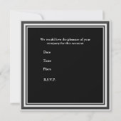 招待状2ホワイトピンアップガールズバースデーパーティー 招待状 (裏面)