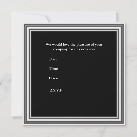 招待状2ホワイトピンアップガールズバースデーパーティー 招待状 (裏面)