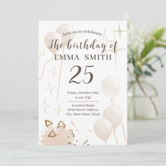 招待状25歳 招待状 (スタンド正面)