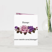 招待状30th誕生日パーティーピンクパープルバラ 招待状 (裏面)