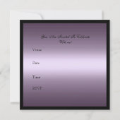 招待状30th誕生日パーティー紫フローラ 招待状 (裏面)