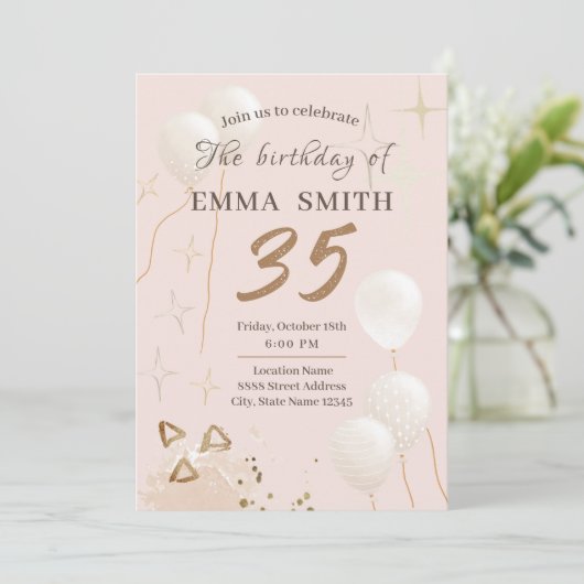 招待状35歳 招待状 (スタンド正面)