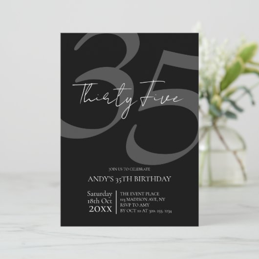招待状35誕生日 招待状 (スタンド正面)