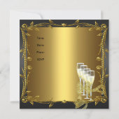 招待状35thバースデーパーティーエレガントク金ゴールド 招待状 (裏面)