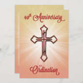 招待状40周年叙階Ruby Cr 招待状 (正面/裏面)