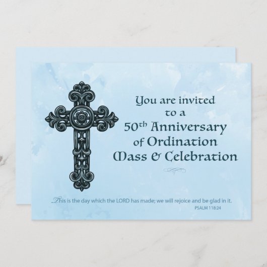 招待状50周年記念司祭Orn 招待状 (正面/裏面)