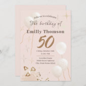 招待状50歳の誕生日 招待状 (正面/裏面)