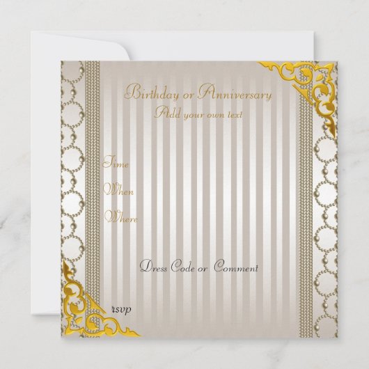 招待状50誕生日または記念日 招待状 (裏面)