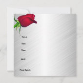 招待状50thバースデーパーティレッドローゼホワイト 招待状 (裏面)