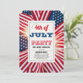 招待状7月4日バーベキューパーティー 招待状 (スタンド正面)