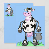 招待状「おもしろいcow」 招待状 (正面/裏面)