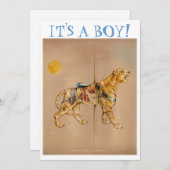 招待状 – お知らせカード – 回転木馬タイガー (正面/裏面)