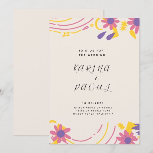 招待状 & お知らせ (正面/裏面)