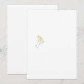 招待状 & お知らせ :  ワインボトルとグラス (正面/裏面)