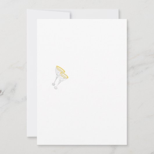 招待状・お知らせ : ワインボトルとグラス 招待状 (正面)