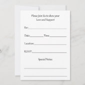 招待状、がん支持体頭剃りパーティー 招待状 (裏面)