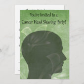 招待状、がん支持体頭剃りパーティー 招待状 (正面/裏面)