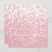 招待状-きらめくズ結婚ピンク 招待状 (正面/裏面)