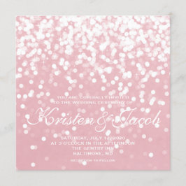 招待状-きらめくズ結婚ピンク 招待状