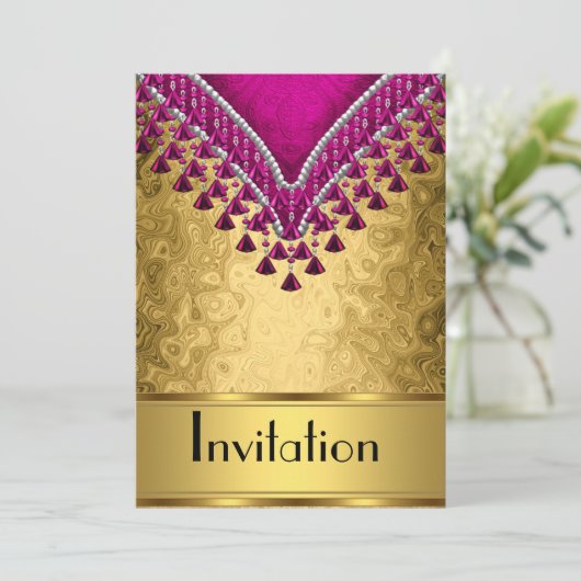 招待状 どんなパーティー ゴールドとパープル (スタンド正面)