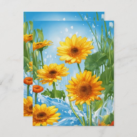 招待状&ひな形>グリーティングカード シーズンカード (正面/裏面)