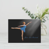 招待状、アラベスクのバレリナ、カスタマイズ可能 招待状 (スタンド正面)