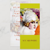 招待状、アンナ・ニルソン　メタリックゴールドストックにて 招待状 (正面/裏面)